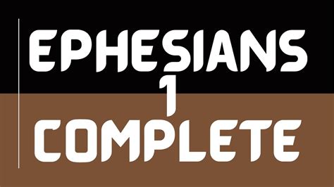 Ephesians 1 COMPLETE Bible Study - YouTube