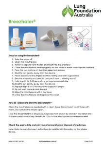 Breezhaler inhaler device technique - Lung Foundation Australia