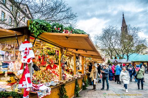 Christmas market stalls