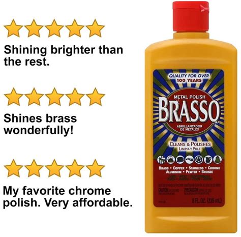 BRASSO Metal Polish Cleaner Creamy Lotion for BRASS Copper Stainless ...