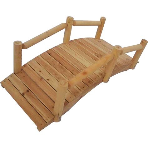 Stonegate Designs Log Bridge with Wood Post Railings — Model# DSL-9403-WP | Bridges| Northern ...