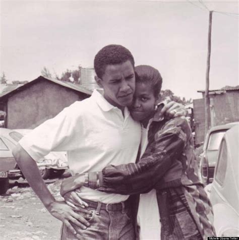 Michelle Obama Twitter Photo Shows Young Barack Hugging First Lady