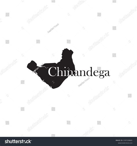 Chinandega Map Black Lettering Design On Stock Vector (Royalty Free ...