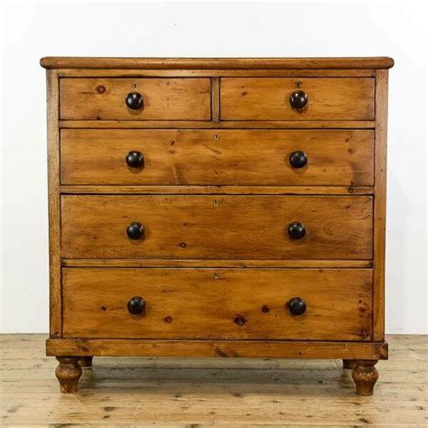 Antique Victorian Stained Pine Chest Of Drawers | Antique Storage | Pine Drawers | Bedroom ...