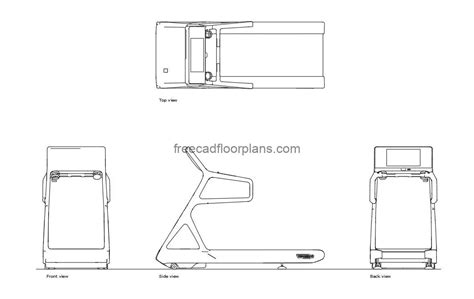 Technogym Treadmill - Free CAD Drawings