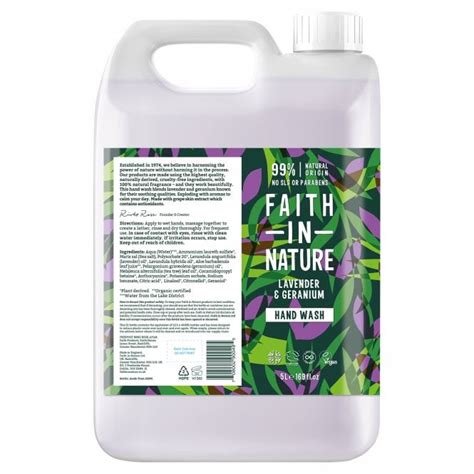 Faith in Nature Lavender & Geranium Hand Wash Refill - 5 Litre