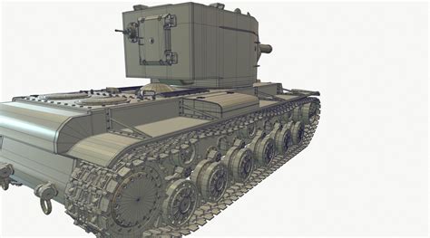 3d Model Kv-2 Heavy Tank