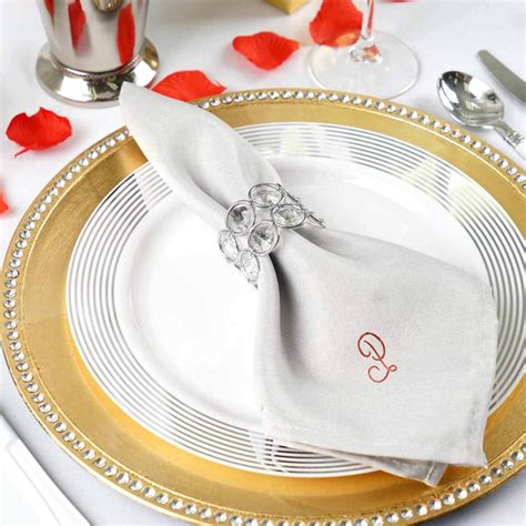 50 Packs Personalized Linen Napkins Monogrammed Wedding Dinner Cloth ...