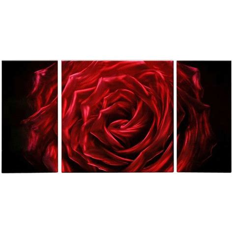 Metal Wall Art Abstract Modern Sculpture Flower Red Rose | Metal flower ...