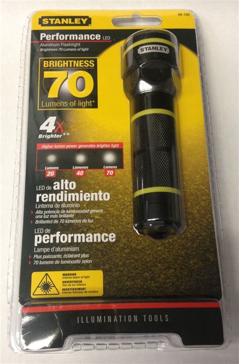 Stanley 95-152 LED 70 Lumens Industrial Black Handheld Flashlight ...