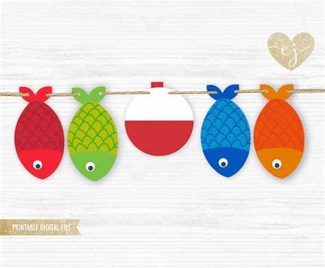 Fish Birthday Banner Fish Banner Printable Fishing Banner - Etsy