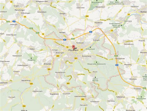 Pforzheim Map