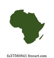 Free art print of Africa political map with names of the biggest countries. Flat vector ...