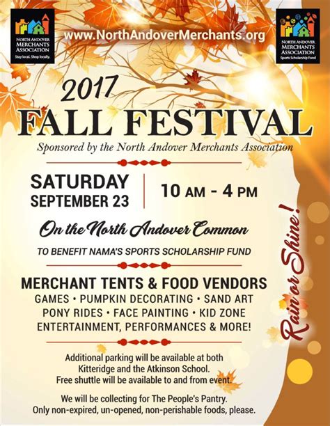 Fall Festival on the North Andover Common 2017