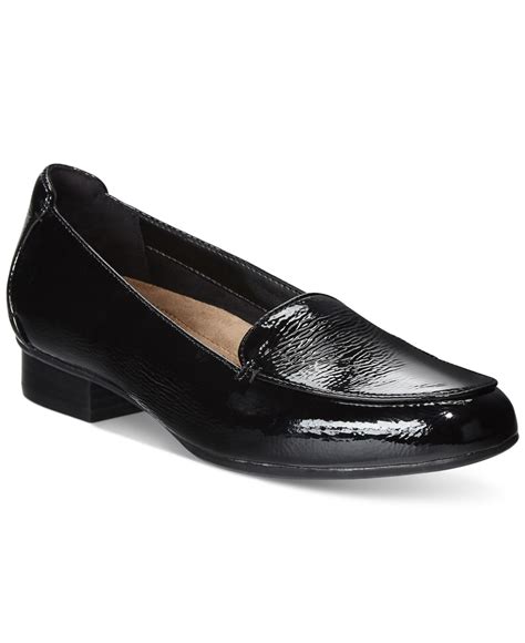 Clarks Artisan Women's Keesha Luca Flats in Black (Black Krinkle Patent ...