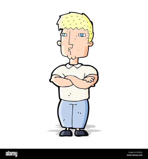 cartoon man with crossed arms Stock Vector Image & Art - Alamy