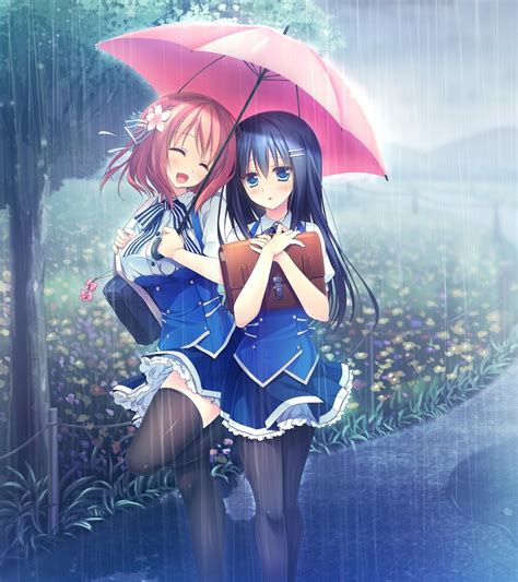 Anime girls with umbrellas | Animoe