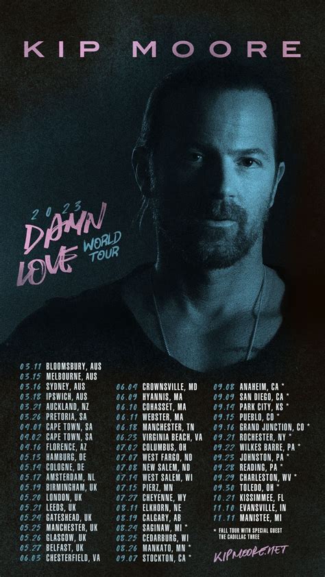 Kip Moore Maps Out 'Damn Love' World Tour With Special Guests The ...