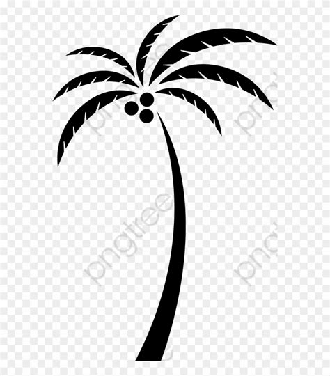 Coconut Tree Silhouette, Tree Clipart, Coconut Clipart, - Coconut Tree ...