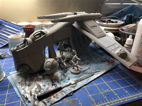 Almost there! LAAT/i Gunship model optimized for 3D printing (see details in comments) : r/SWlegion