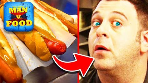 Top 10 Times Adam Richman Demolishes Food on Man v Food - YouTube