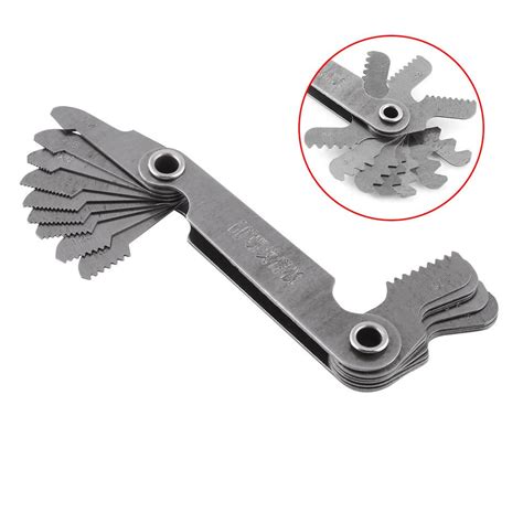 0.4mm-6mm Metric 60° Screw Thread Pitch Measure Gauge Dual Head Measuring Tool