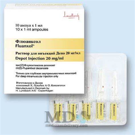 Fluanxol amp. (for injection) 1ml #10: Buy Online on MedicinesDelivery.com