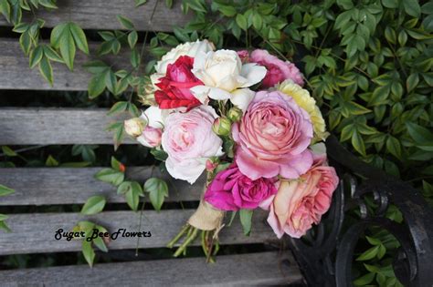 Sugar Bee Flowers: Old English rose bouquet