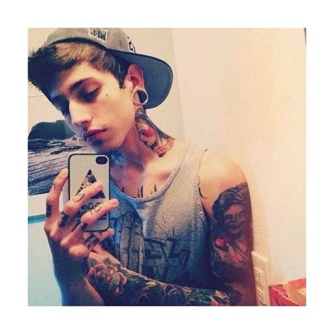 Cute emo boy with tattoos and gauges Hi, you're perfect | Boy with ...