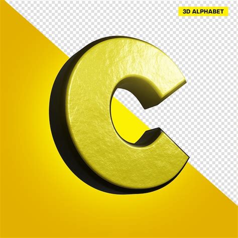 Premium PSD | A yellow letter c with a yellow background and a yellow background.