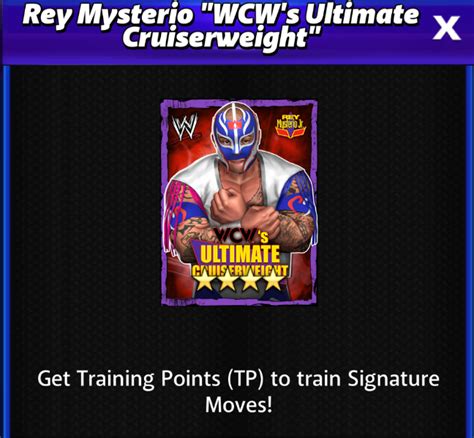 Rey Mysterio “WCW’s Ultimate Cruiserweight”Contest – WWE Champions