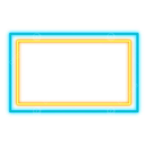 Blue Yellow Neon Frame, Yellow Neon, Neon, Neon Transparent PNG and Vector with Transparent ...