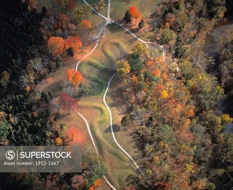 Serpent Mound Aerial View Serpent Mound State Memorial Ohio - SuperStock