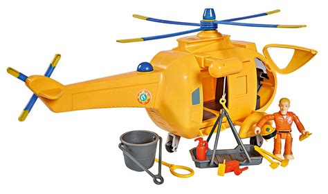 Smoby Features Sound and Light Fireman Sam Helicopter 109251002002 Wallaby 2 + 1 Figurine Toys ...