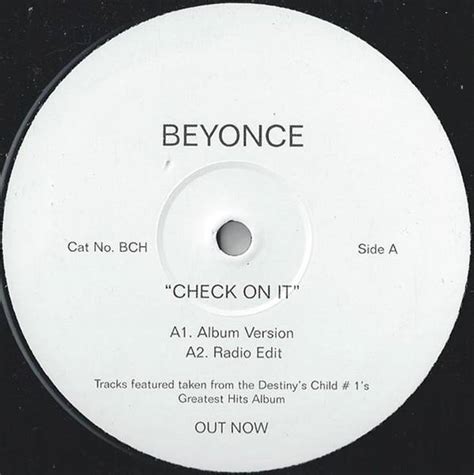 Beyonce Check_on_it Vinyl Records and CDs For Sale | MusicStack