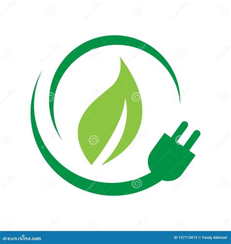 Eco Friendly Renewable Bio Energy Logo Design Vector Illustration Stock ...