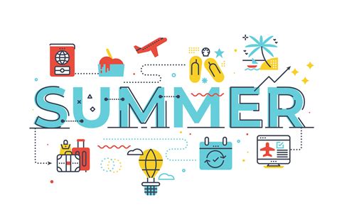 Summer word lettering illustration 540098 Vector Art at Vecteezy