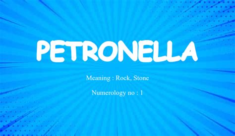 Petronella Name Meaning