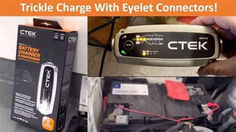 How To Trickle Charge Mercedes Benz Connecting Directly To Battery W/ Eyelet Connectors - YouTube