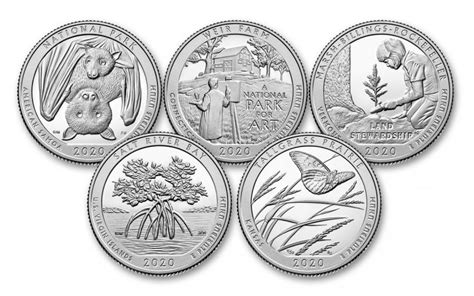 2020-S America The Beautiful 5-Piece Quarters Silver Proof Set | GovMint.com