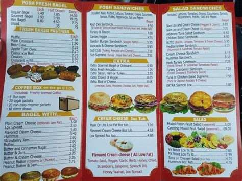 Online Menu of Posh Bagel, Roseville, CA