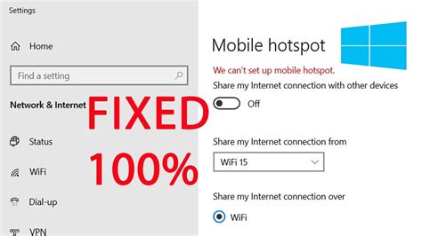 We Can't setup Mobile Hotspot Windows 10 | mobile hotspot windows 10 ...