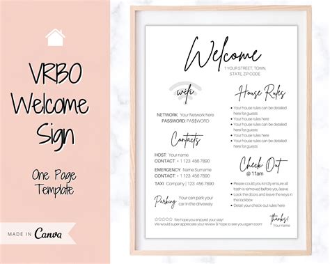 Printable Airbnb Welcome Book Template Free