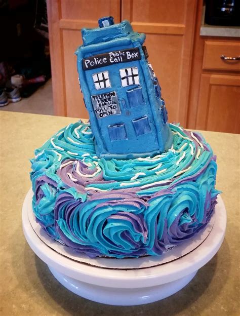 My Doctor Who Cake | Doctor who cakes, Tardis cake, Dairy free vanilla frosting