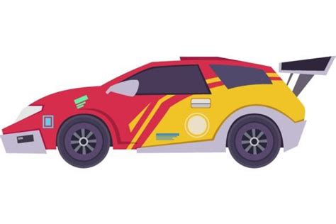 Side View of Race Car Vector Illustratio Graphic by pch.vector ...