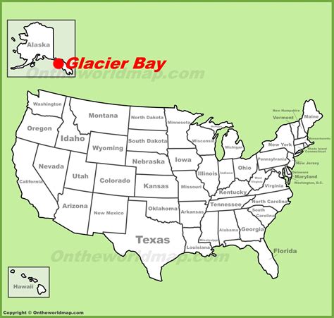 Glacier Bay National Park location on the U.S. Map - Ontheworldmap.com