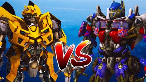 OPTIMUS PRIME vs BUMBLEBEE - Transformers Fight - YouTube