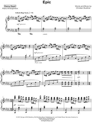 "Epic" Sheet Music - 2 Arrangements Available Instantly - Musicnotes