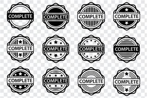 complete stamp rubber for element design 13449257 Vector Art at Vecteezy