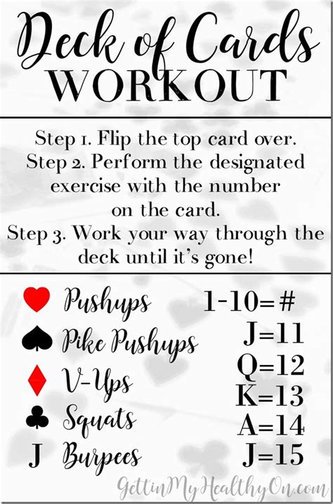 Deck of Cards Workout